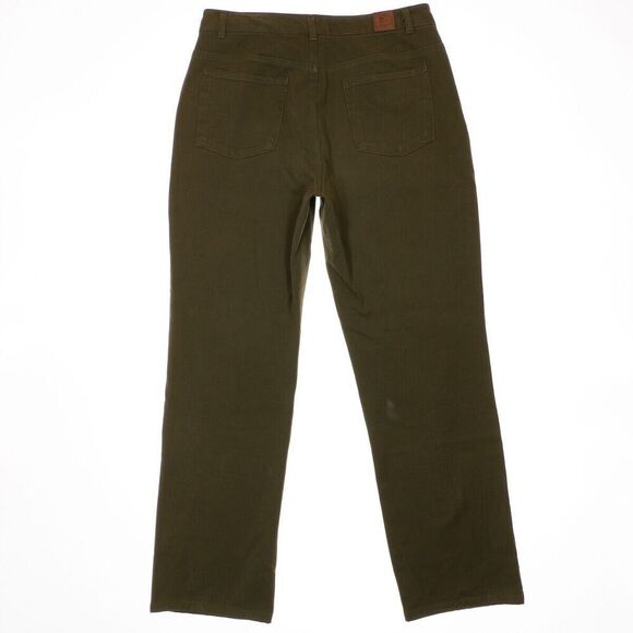 Caribbean Joe Pants Womens 10 Dark Olive Green Straight Measures 30 x 29 - Picture 2 of 10